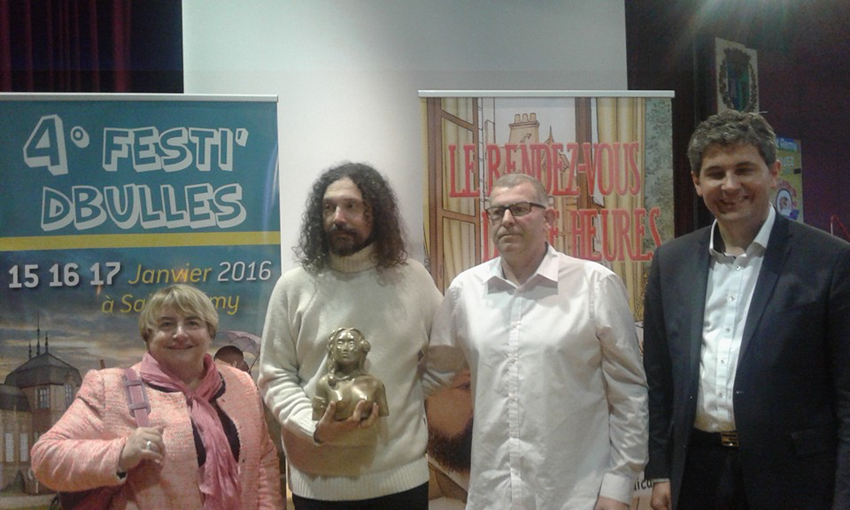 10 Lazarevic sa dvoje gradonacelcnika i direktorom Festivala